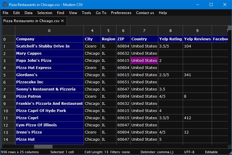 Freeze Header Columns