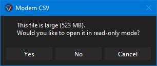 Minimum File Size to Ask About Opening in Read-Only Mode (MB)