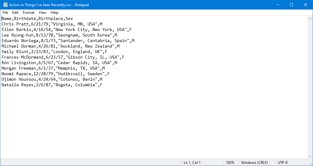 How to Create a CSV File in Notepad.