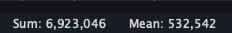 Status Bar Statistics